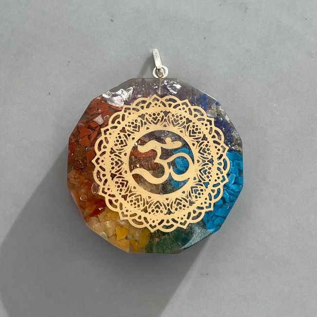 Orgonite Chakra Pendant - 12 Sided Orgonite Chakra Pendant - 12 Sided